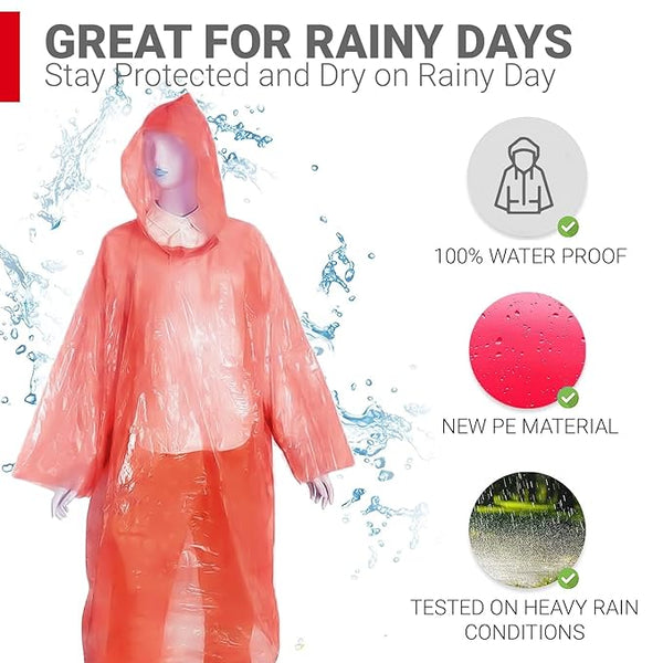 FULLY Reusable Wallet Rain Coats  (Multicolour)