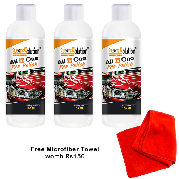 Awsome All In One Pro Polish with 1 Pc Free Micro Fiber Towel